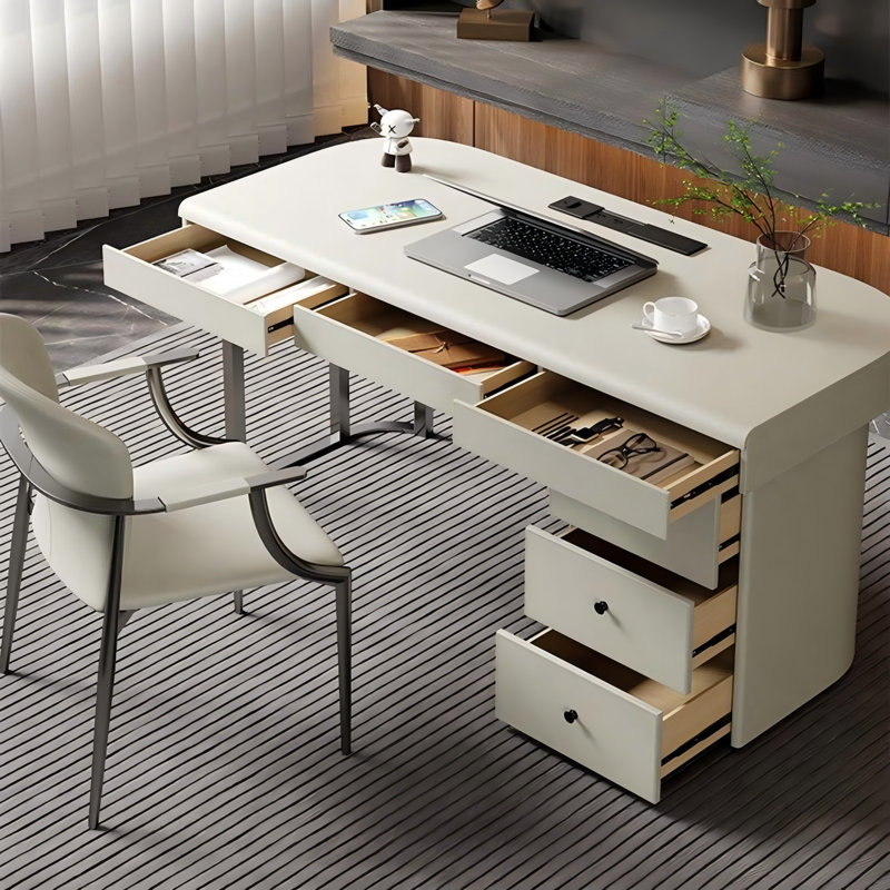 Beige writing desk discount